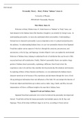 FinalIndianaJones.docx  PSYCH/645  Personality Theory €“ Henry Walton "Indiana" Jones Jr.  University of Phoenix PSYCH/645: Personality Theories   Meet Henry Jones Jr.  Welcome to Henry Walton Jones Jr., better known as "Indiana" or "Indy