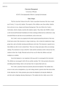 ECH321 Week 4 Assignment.docx    ECH/321  Classroom Management  University of Phoenix  ECH/321 Developmentally Effective Learning Environments  Title of Paper  The first class that I observed was Ms. Carlees preschool classroom. Her class is made up of tw