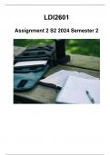 LDI2601 Assignment 2 Semester 2 2024 (COMPLETE ANSWERS) VERIFIED