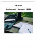 IND2601 Assignment 1 (COMPLETE QUESTIONS & ANSWERS) Semester 2 2024 Explanations and Solutions