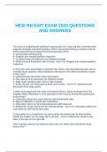 SPRING 2023 HESI EXIT QUESTIONS AND ANSWERS