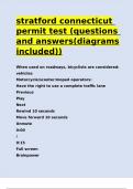 stratford connecticut permit test (questions and answers(diagrams included)