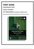 Test Bank For International Trade, Theory and Policy, 12th Edition, Global Edition, Krugman, Obstfeld, Melitz, 9781292417332, 9781292417233