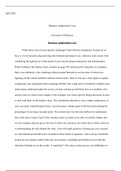 Week 1 Assignment Business Applications Case ACC543.docx    ACC543  Business Applications Case  University Of Phoenix  Business Applications Case  While there were not any specific challenges I had with the calculations because let us face it, it was basi