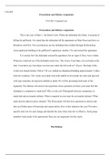 Prosecution and Defense Arguments  2 .docx    CJA/305  Prosecution and Defense Arguments  CJA/305: Criminal Law  Prosecution and Defense Arguments  This is the case of State v. Stu Dents Court. Where the defendant Stu Dents, is accused of killing his girl