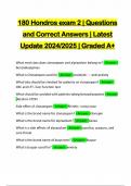 180 Hondros exam 2 | Questions and Correct Answers | Latest Update 2024/2025 | Graded A+