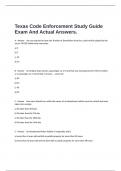  Texas Code Enforcement Study Guide Exam And Actual Answers.