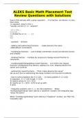 ALEKS Basic Math Placement Test Review Questions with Solutions