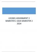 LDI2601 Assignment 2 (COMPLETE ANSWERS) Semester 2 2024 Course Laboratory Diagnostics: AH I (LDI2601) Institution University Of South Africa Book Davis's Comprehensive Handbook of Laboratory & Diagnostic Tests with Nursing Implications