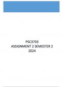 PSC3703 Assignment 2 (ESSAY) Semester 2 2024 Course Political Knowledge (PSC3703) Institution University Of South Africa Book Political Knowledge