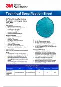 1860 N95 Particulate Respirator Spec Sheet1  Questions & 100% Verified Correct Answers with complete solutions (Latest update 2024 2025