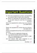 Important questions for class 12 physics chapter-Electric charges and fields, Electric potential and capacitance, Current Electricity 