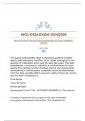 WGU D514 EXAM 2024/2025 WITH GUARANTEED ACCURATE ANSWERS |VERIFIED