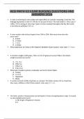 HESI MATH V2 EXAM NURSING QUESTIONS AND ANSWERS 2024 chamberlain college of nursing.