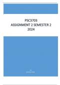 PSC3703 Assignment 2 (ESSAY) Semester 2 2024 QUESTIONS AND ANSWERS.2024