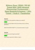 Midterm Exam: NR565 / NR 565 (Latest 2024 / 2025) Advanced Pharmacology Fundamentals | Exam Questions & Answers | 100% Correct | Grade A - Chamberlain