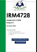 IRM4728 Assignment 3 (QUALITY ANSWERS) 2024