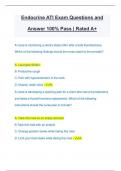 Endocrine ATI Exam Questions and Answer 100% Pass | Rated A+