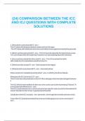 (24) COMPARISON BETWEEN THE ICC AND ICJ QUESTIONS WITH COMPLETE SOLUTIONS