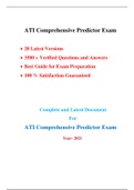 ATI Comprehensive Predictor Exam (20 Versions) & ATI Proctored Exam: Community Health, Fundamentals, Leadership, Management, Maternal Newborn, Maternity, Med-Surg, Mental Health, Nursing Care of Children, Pediatric, Pharmacology (Multiple Versions, 2021) 