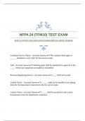 NFPA 24 (TFM10) TEST EXAM WITH GUARANTEED ACCURATE ANSWERS