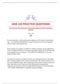 AINS 103 PRACTICE QUESTIONS WITH GUARANTEED ACCURATE ANSWERS |VERIFIED