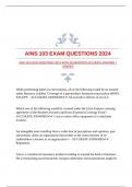 AINS 103 EXAM QUESTIONS 2024 WITH GUARANTEED ACCURATE ANSWERS |VERIFIED