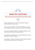 WHMIS TEST QUESTIONS WITH GUARANTEED ACCURATE ANSWERS |VERIFIED