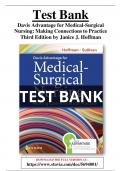 TEST BANK Davis Advantage for Medical-Surgical Nursing: Making Connections to Practice (3RD Edition) by Janice J. Hoffman Hoffman| A+ FULL GUIDE Chapters 1-71 STUVIA PDF 1