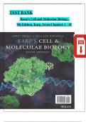 TEST BANK For Karp’s Cell and Molecular Biology, 9th edition by Iwasa & Marshall, All Chapters 1 - 18 Complete, Verified Latest Edition ISBN: 9781119598244