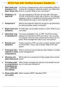 ACLS Test with Verified Answers Graded A+