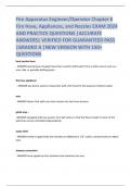 Fire Apparatus Engineer/Operator Chapter 6  Fire Hose, Appliances, and Nozzles EXAM 2024  AND PRACTICE QUESTIONS |ACCURATE  ANSWERS| VERIFIED FOR GUARANTEED PASS  |GRADED A |NEW VERSION WITH 150+  QUESTIONS