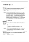 INFO 320 Quiz 4 (Version 1), INFO 320 HEALTHCARE INFORMATICS