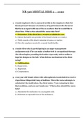 NR 326 MENTAL HESI 2_2020 | NR326 MENTAL HESI 2_Graded A