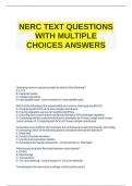 NERC TEXT QUESTIONS WITH MULTIPLE CHOICES ANSWERS