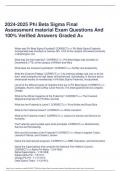 2024-2025 Phi Beta Sigma Final Assessment material Exam Questions And 100% Verified Answers Graded A+