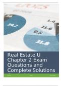 Real Estate U Chapter 2 Exam Questions and Complete Solutions Graded A+