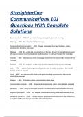 Straighterline Communications 101 Questions With Complete Solutions