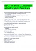 NSC 114 Exam 2 Questions with Complete Solutions