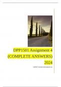 DPP1501 Assignment 4 (COMPLETE ANSWERS) 2024 