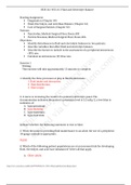 NUR 321 VCE #5 Fluid and Electrolyte Balance. Questions & Answers.