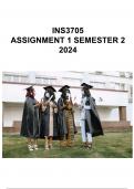 INS3705 Assignment 1 (COMPLETE ANSWERS MCQ) Semester 2 2024 