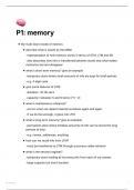 AQA A level Psychology Memory notes