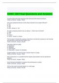 COSC 100 Final Questions and Answers