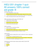 HIEU 201 chapter 1 quiz All answers 100% correct  aid grade ‘A’