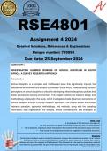 RSE4801 Assignment 4 (COMPLETE ANSWERS) 2024 (705098) - DUE 25 September 2024