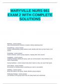 MARYVILLE NURS 661 EXAM 2 WITH COMPLETE SOLUTIONS