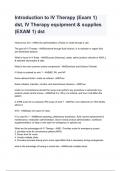 Introduction to IV Therapy (Exam 1) dst, IV Therapy equipment & supplies (EXAM 1) dst questions and answers  graded A+  2024/2025