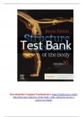 FULL TEST BANK Structure and Function of the Body 16th Edition Patton Questions and Answers, All Chapters 1-22