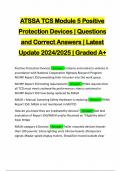 ATSSA TCS Module 5 Positive Protection Devices | Questions and Correct Answers | Latest Update 2024/2025 | Graded A+